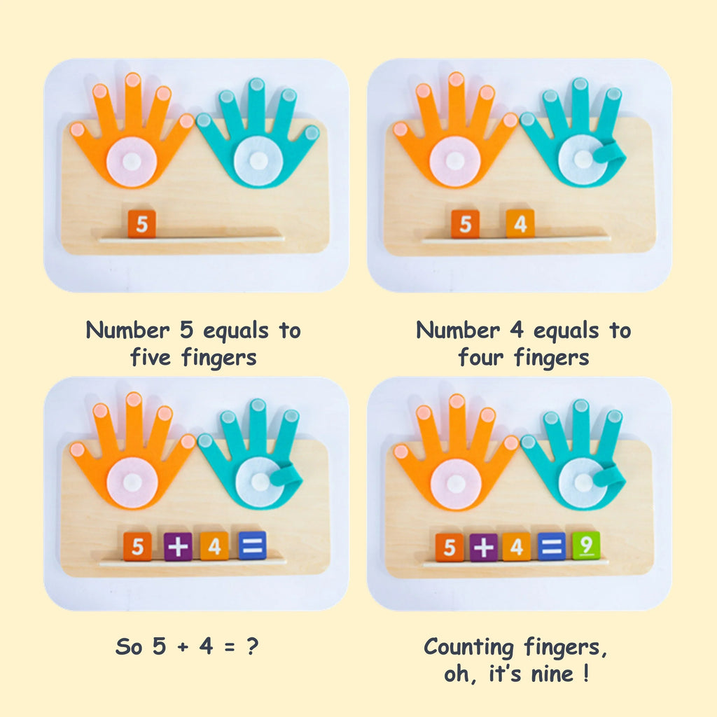 Counting Toy with Hands and Number Blocks
