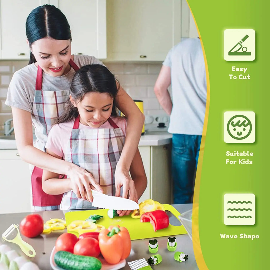 Toddler Kitchen Tools Set with Knives and Cutting Boards