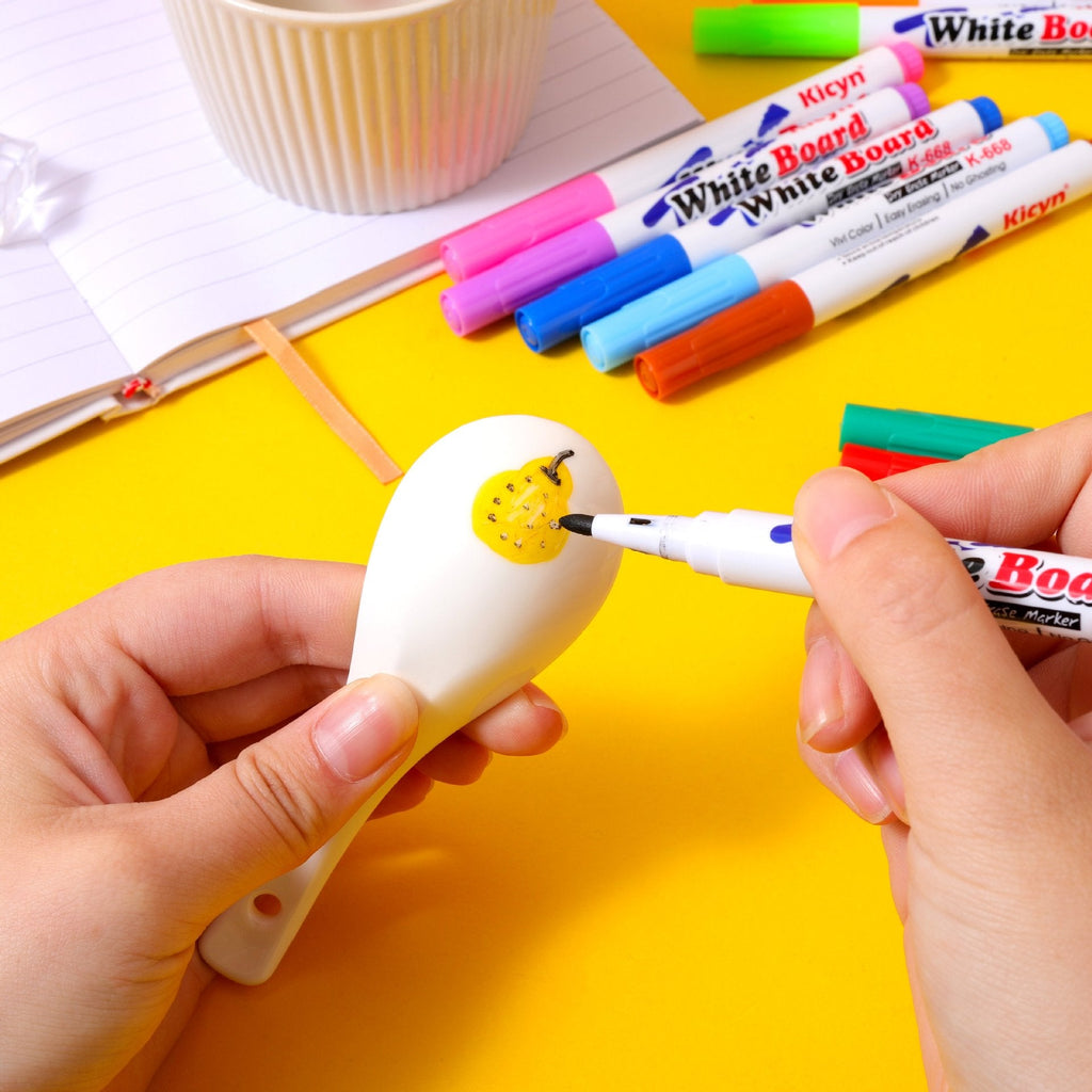 Water Floating Pens Set with 12 Colors and Spoon