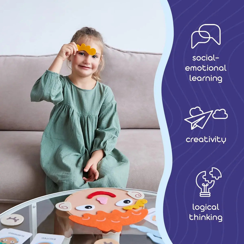 Emotion Learning Toy with Interchangeable Felt Faces