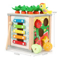 Wooden Activity Cube with Bead Maze and Xylophone