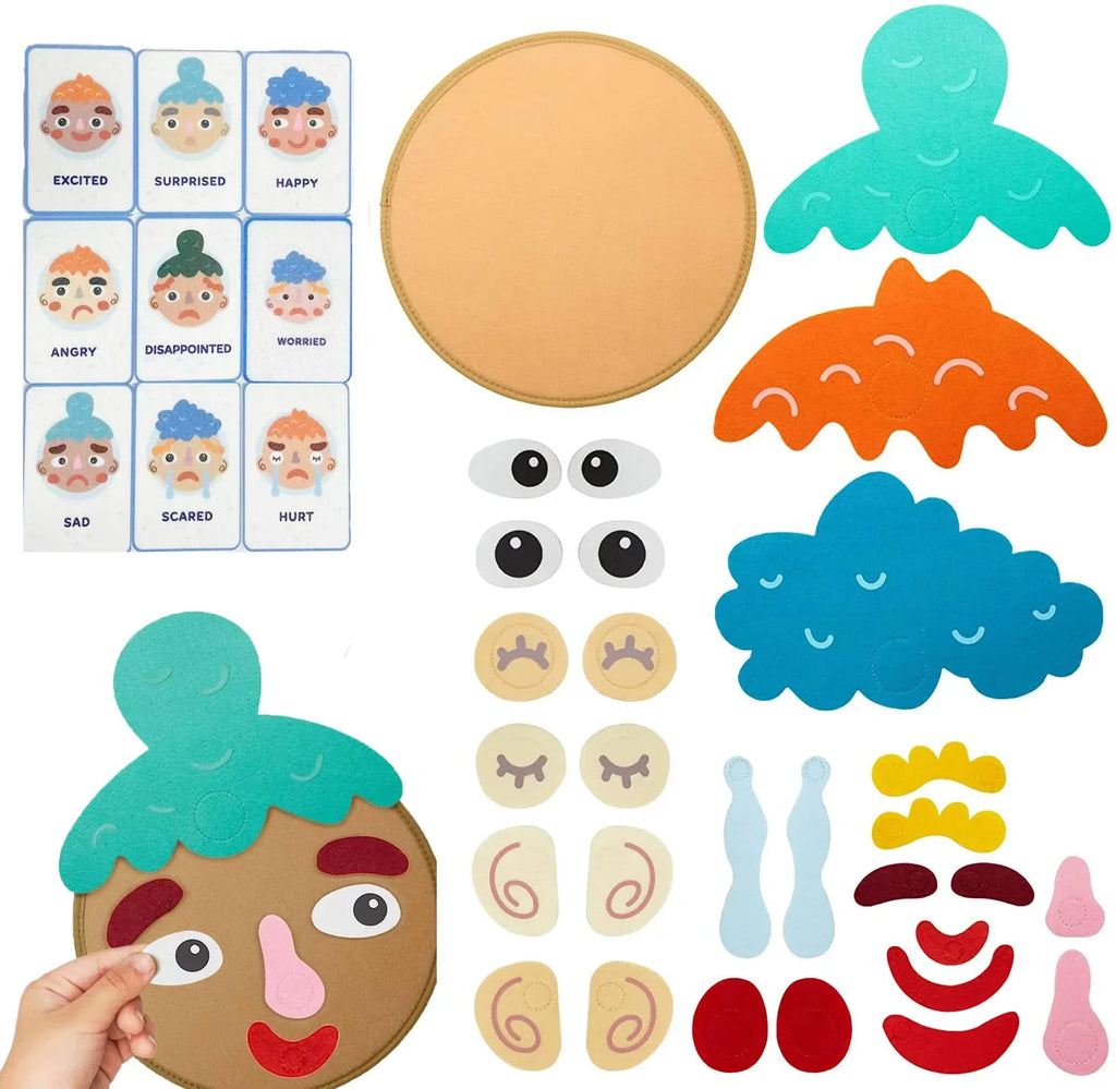 Emotion Learning Toy with Interchangeable Felt Faces