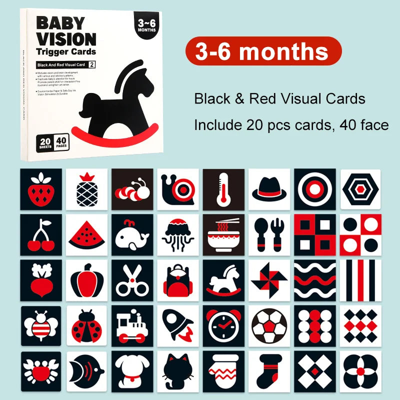 Black and White Baby Cards - High Contrast Visual Stimulation Set