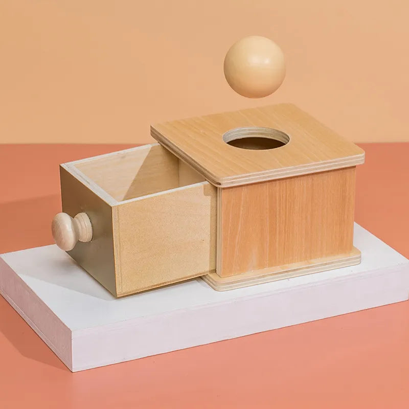 Wooden Object Permanence Box Set with Multiple Activities