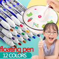 Water Floating Pens Set with 12 Colors and Spoon