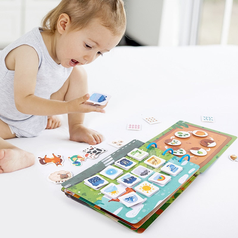 Busy Book for Toddlers with Farm Animals and Learning Activities
