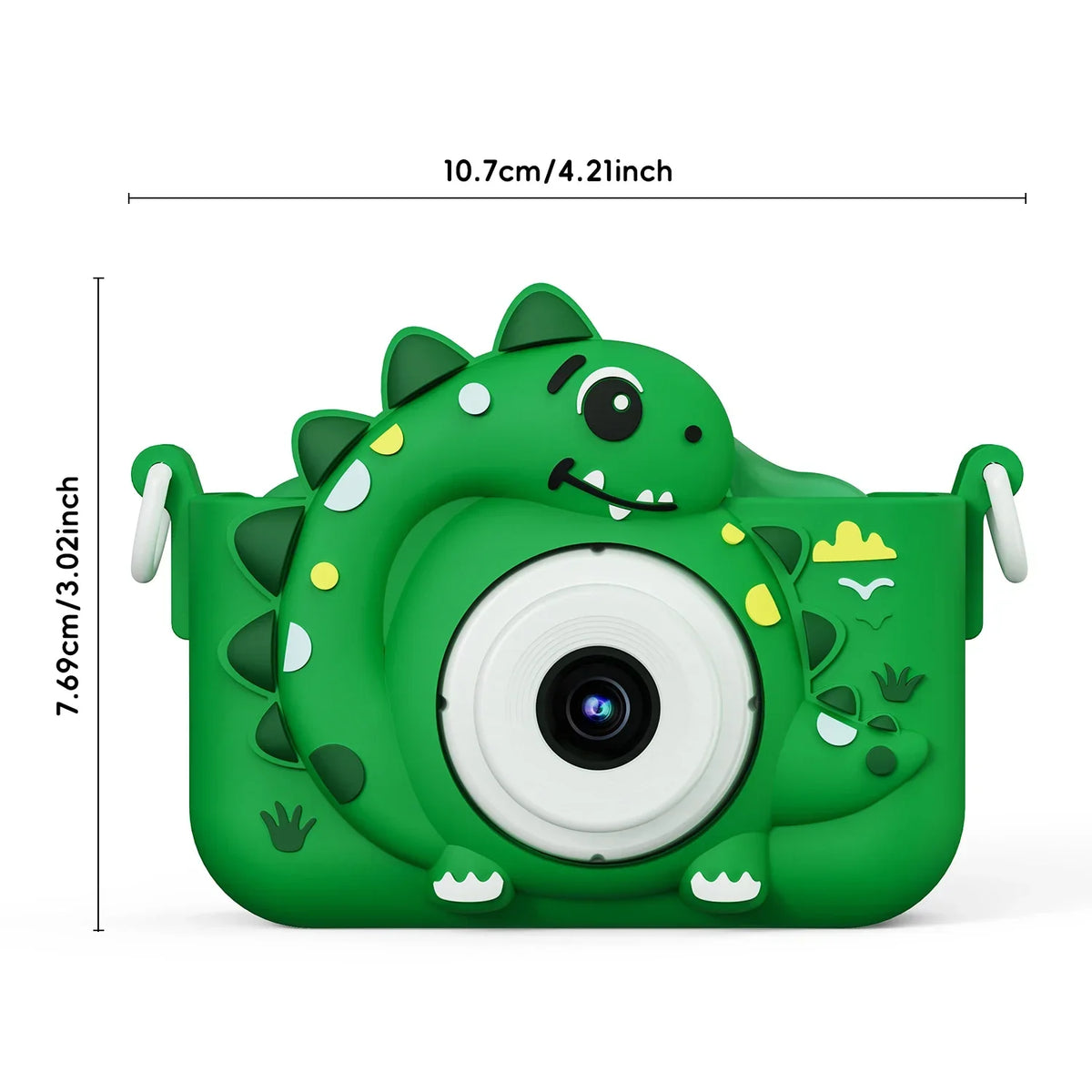Kids Digital Camera with Dinosaur Design and 32GB Card