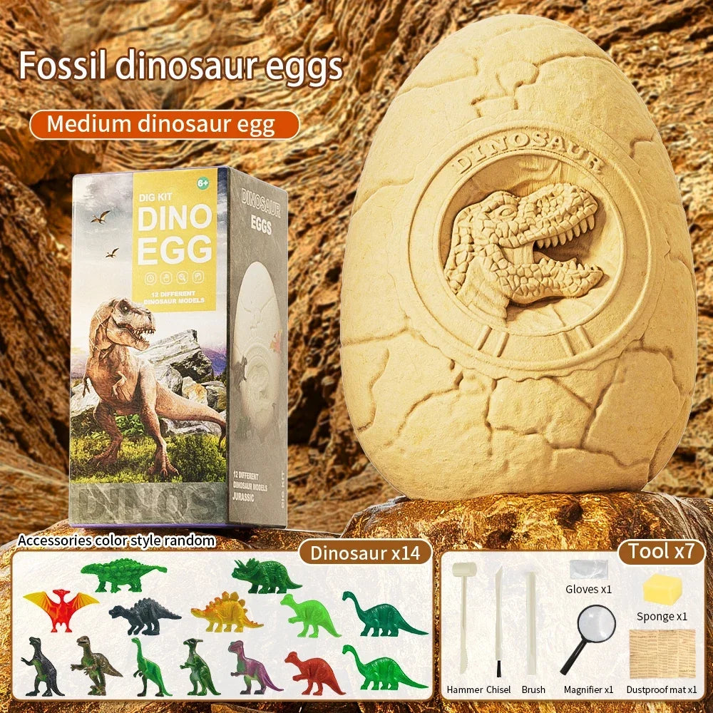 Dinosaur Egg Excavation Kit with Colorful Dinos Inside