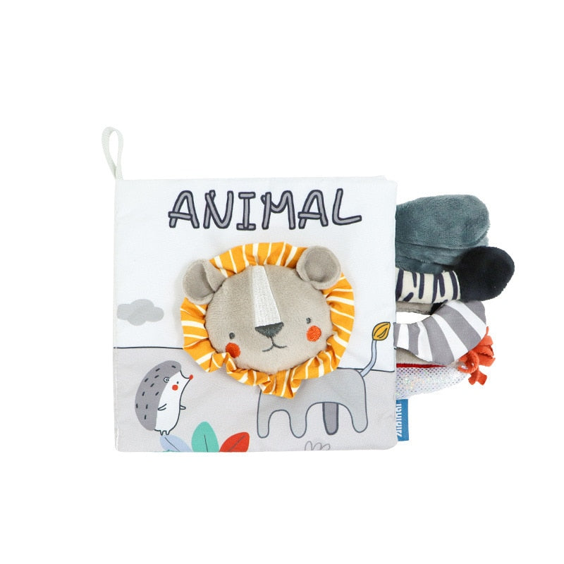 Baby Cloth Book with Animal Tails and Textures