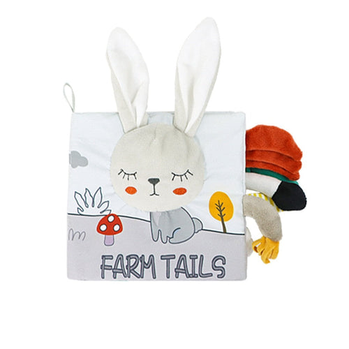 Baby Cloth Book with Animal Tails and Textures