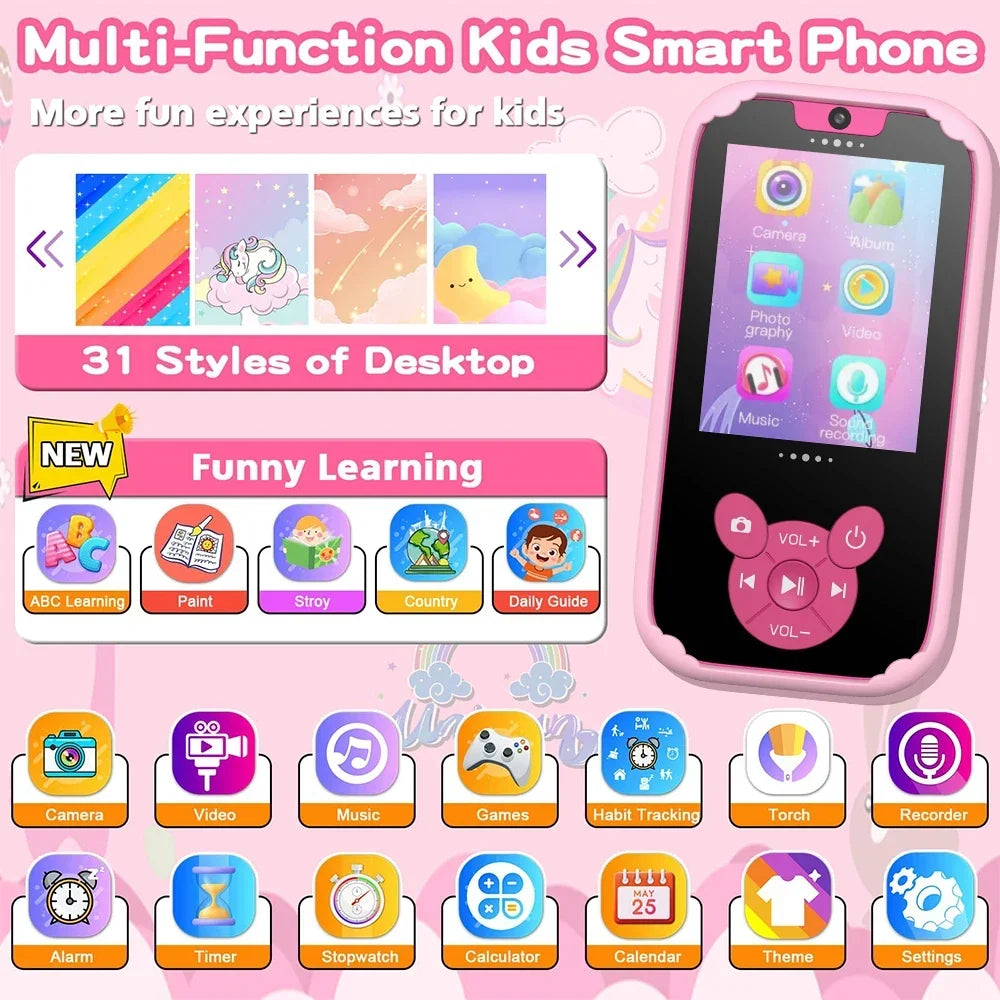 Kids Educational Phone with Camera and Learning Games