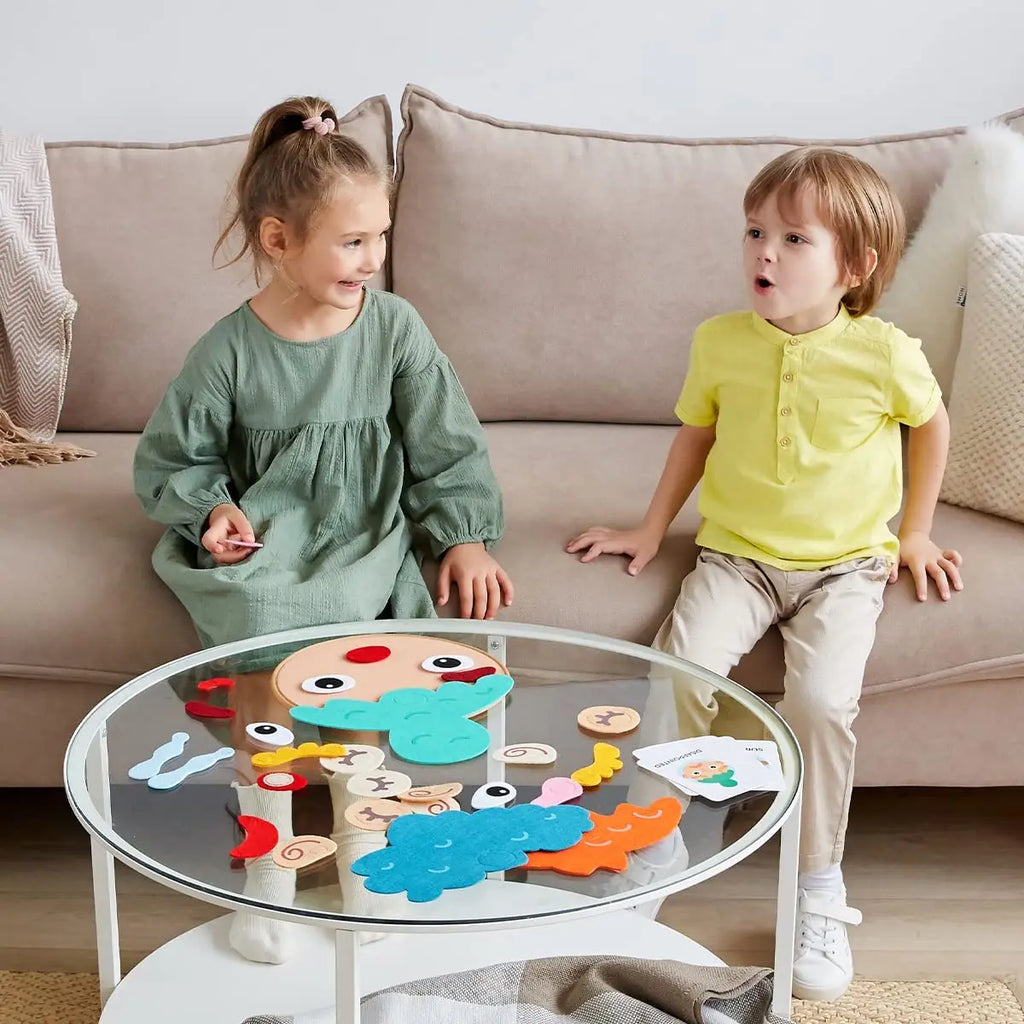 Emotion Learning Toy with Interchangeable Felt Faces
