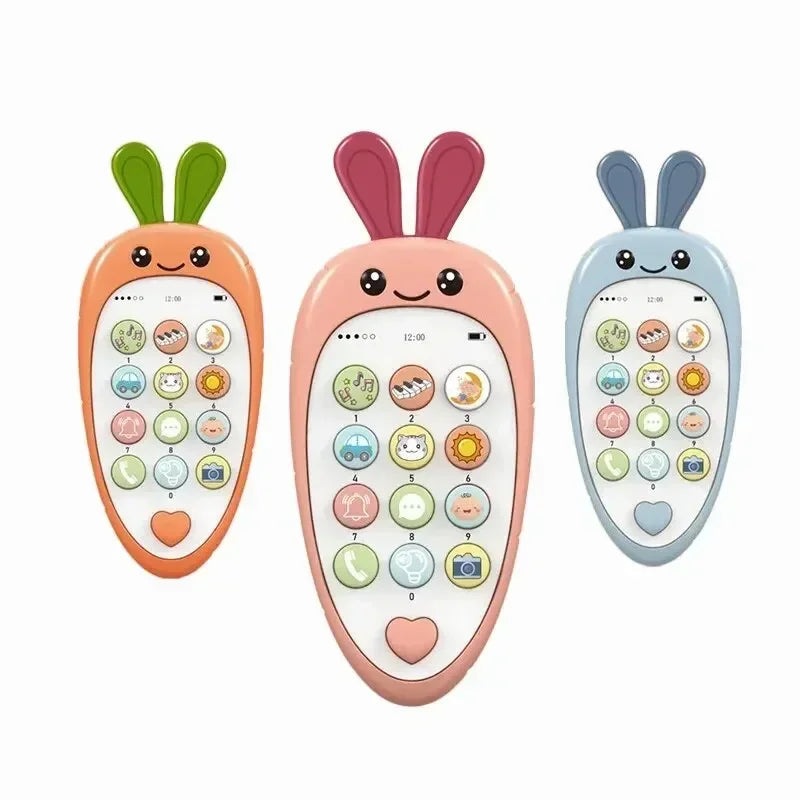 Baby Toy Phone with Sounds, Bunny Carrot Design