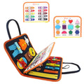 Busy Board Montessori Toy with Colors, Shapes & Skills
