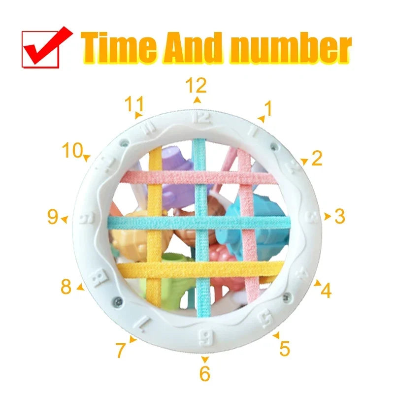 Shape Sorter Toy with Textured Blocks and Elastic Bands