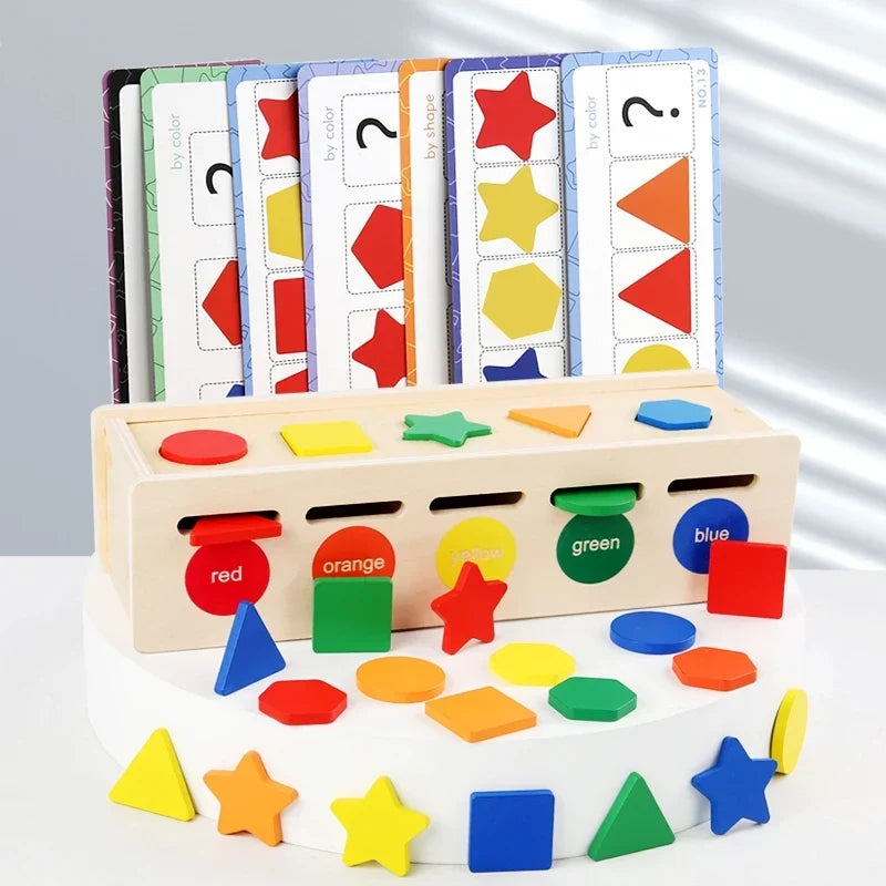 Shape Sorter Toy with Color Recognition and Cards