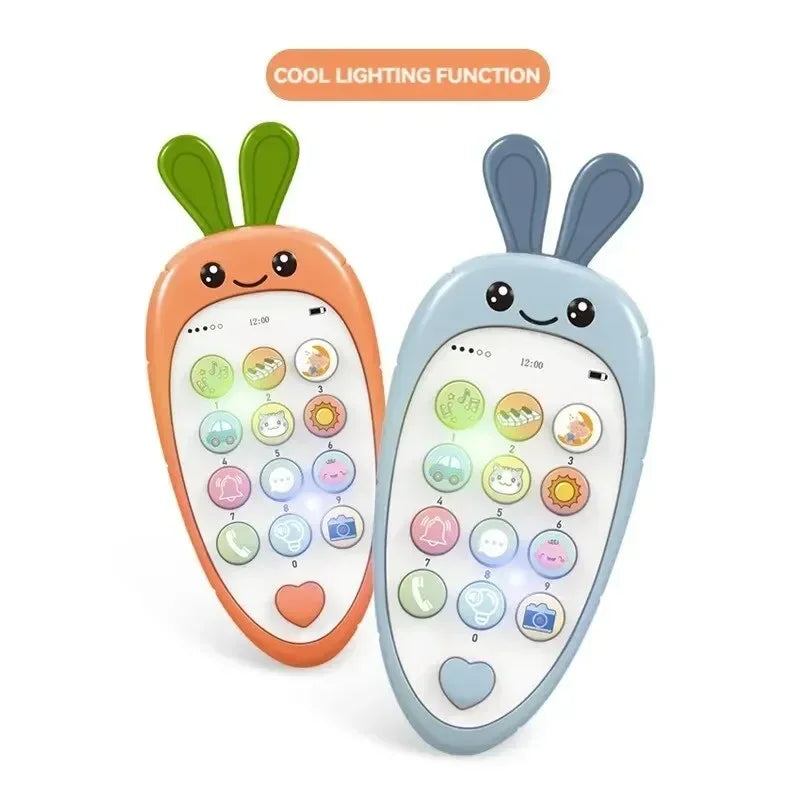 Baby Toy Phone with Sounds, Bunny Carrot Design
