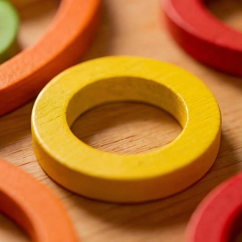 Pattern Building Game with Wooden Sticks and Challenge Cards