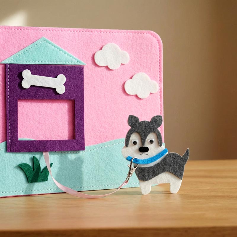 Felt Storybook with 16 Interactive Pages and Characters