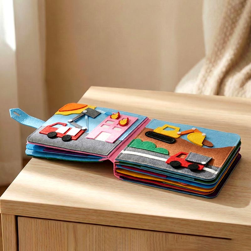 Felt Storybook with 16 Interactive Pages and Characters