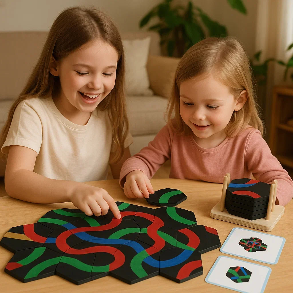 Puzzle Game Logic Board Kids Educational Path Toy