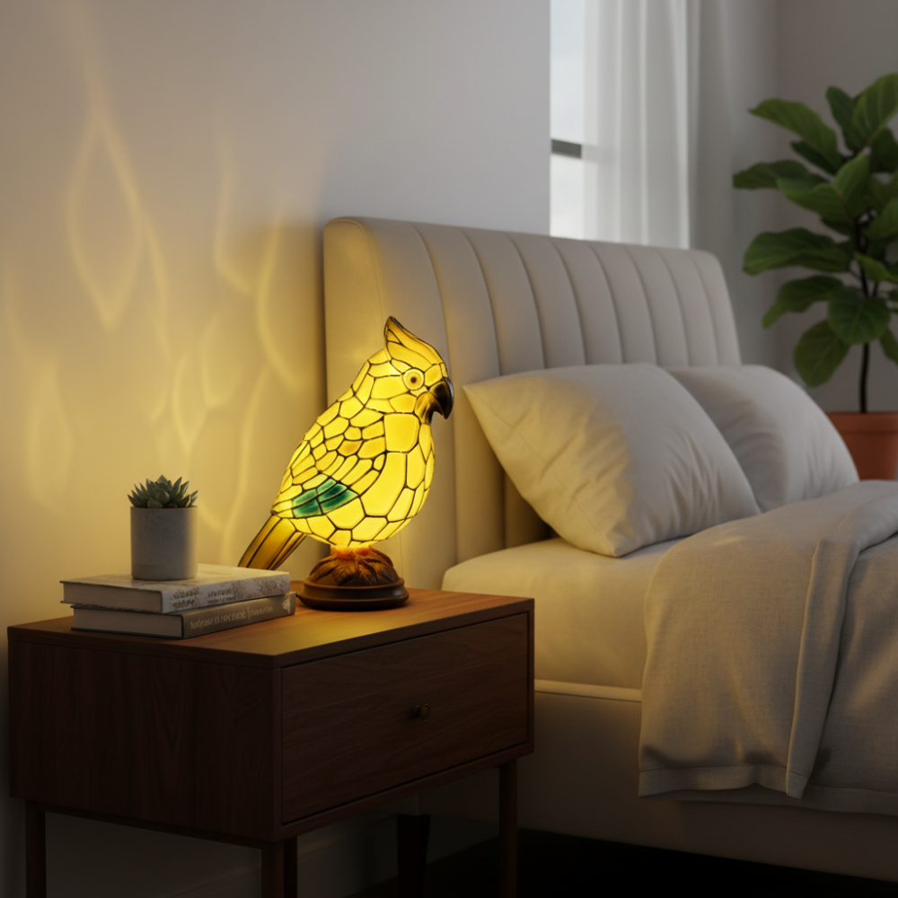 Table Lamp Bird LED Night Light Tabletop Decor