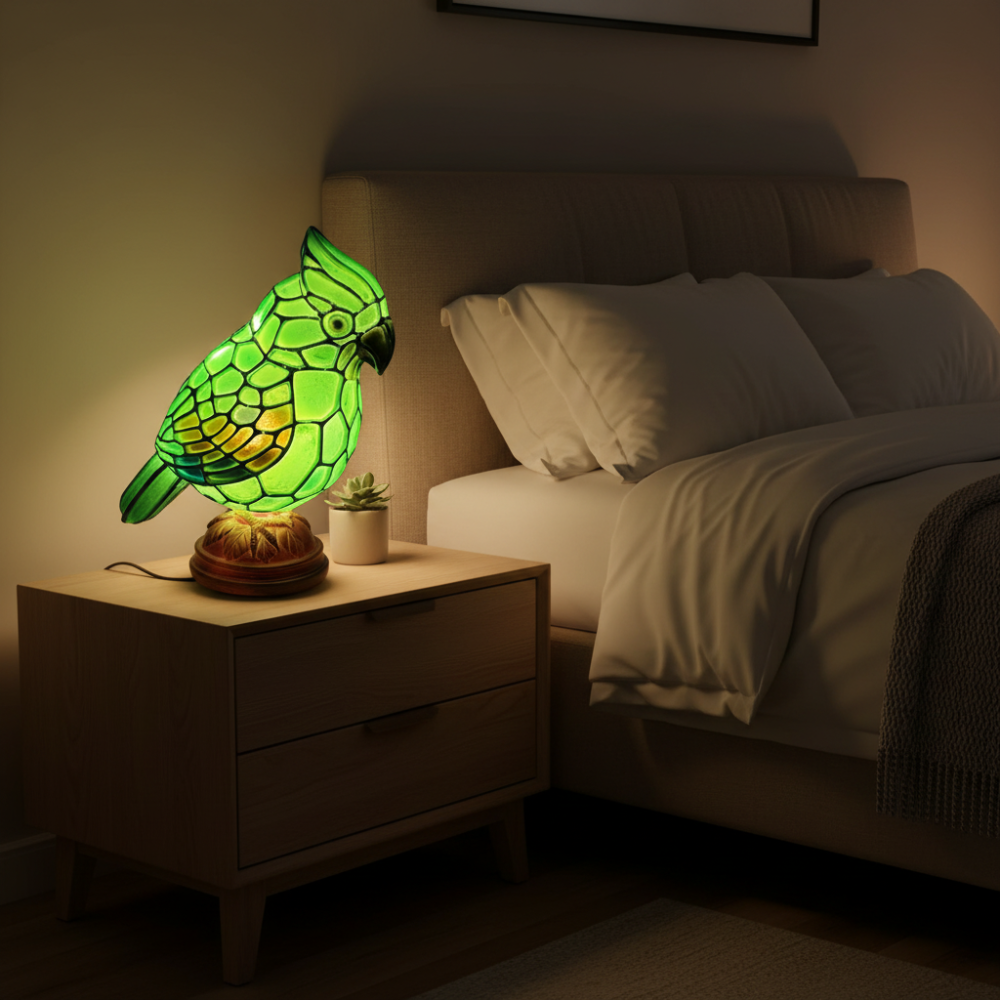 Table Lamp Bird LED Night Light Tabletop Decor
