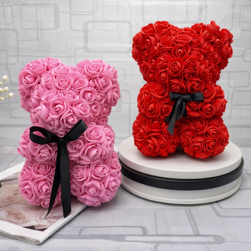 Teddy Bear Rose Bear Valentines Day Gift Box Decor