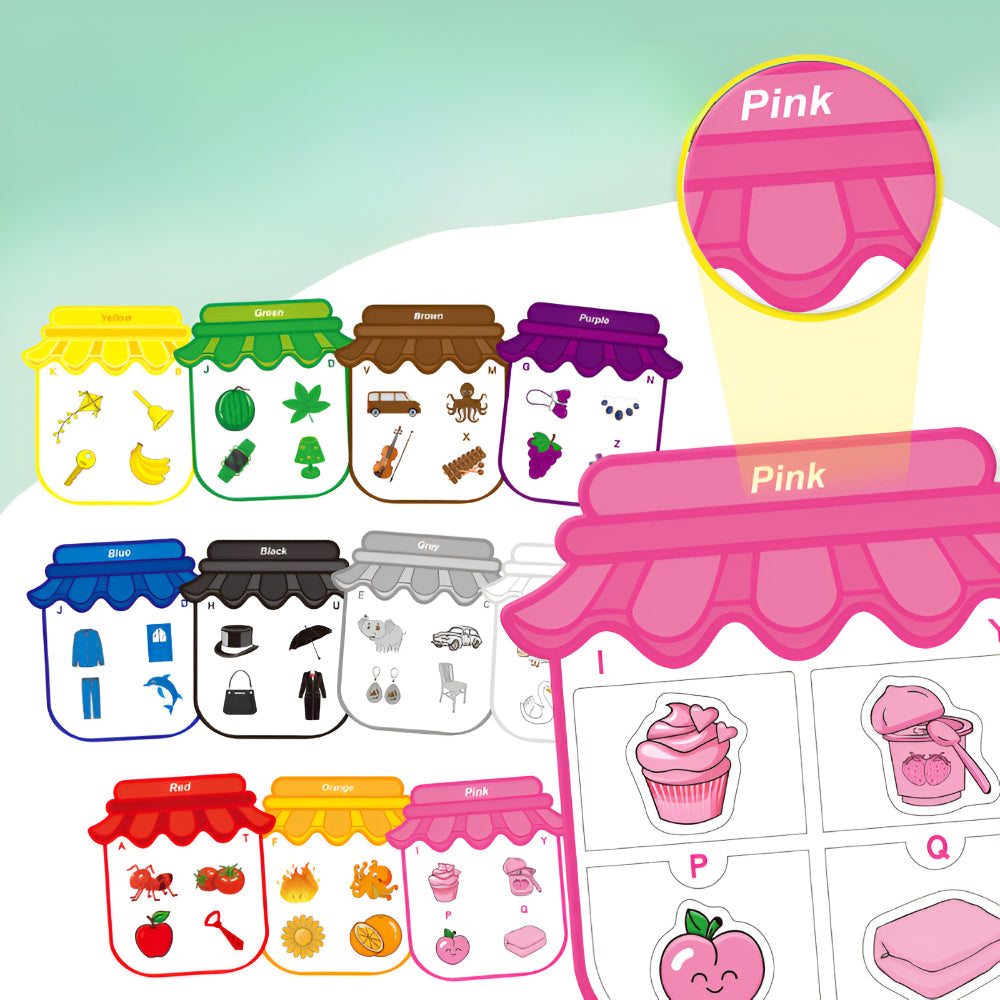 Toy Magnetic Sticker Color Sorting Board Learning Set