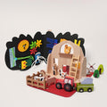Wooden Farm Playset with Busy Board Bundle
