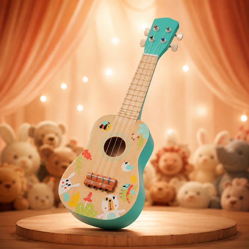 Children's Ukulele with Colorful Animal Design