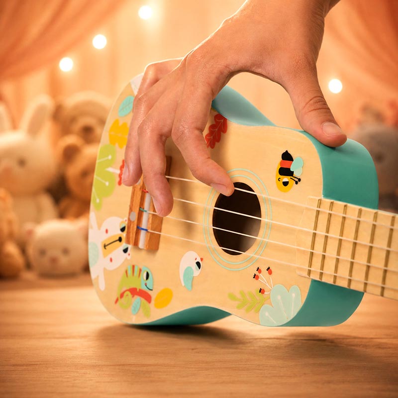 Children's Ukulele with Colorful Animal Design