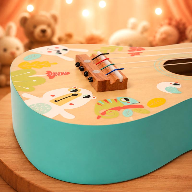 Children's Ukulele with Colorful Animal Design