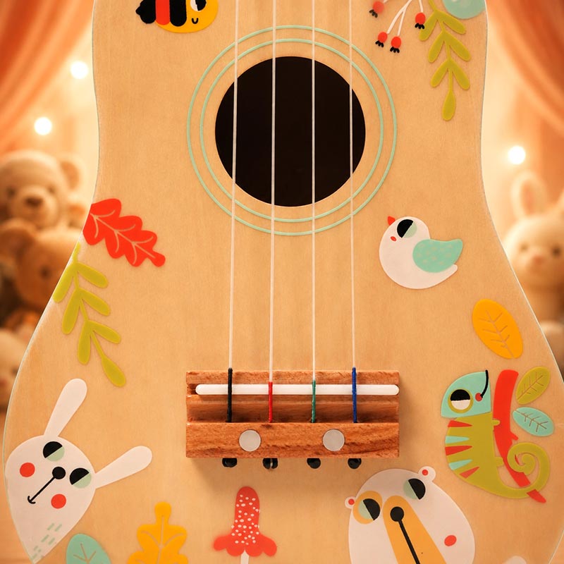 Children's Ukulele with Colorful Animal Design