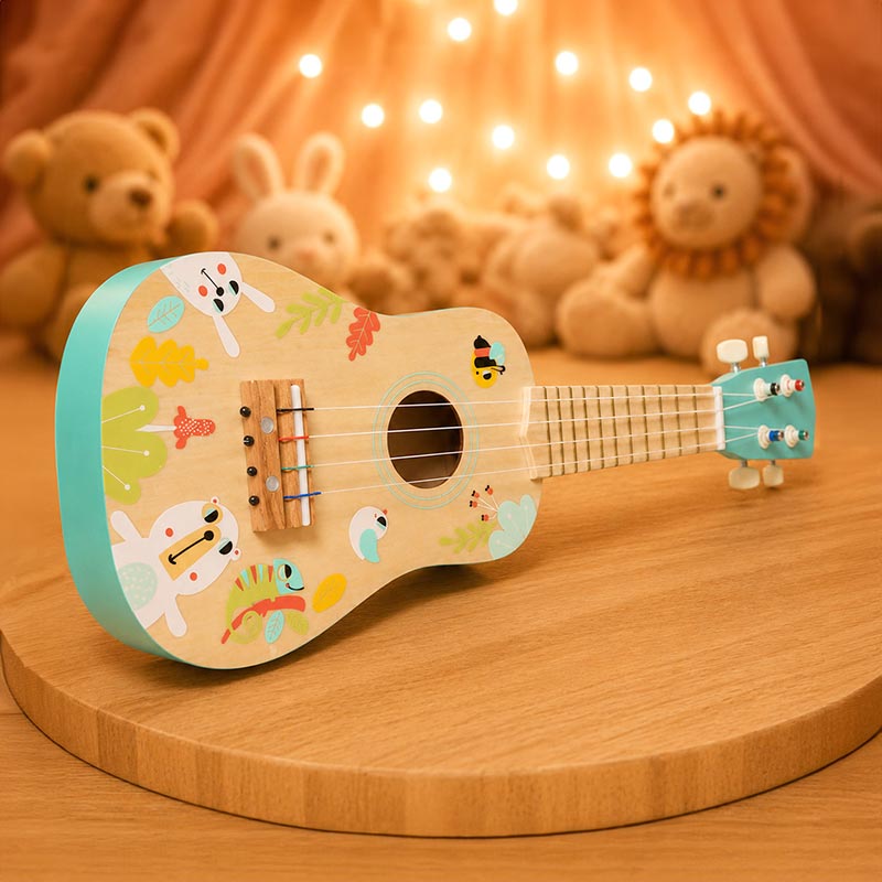 Children's Ukulele with Colorful Animal Design