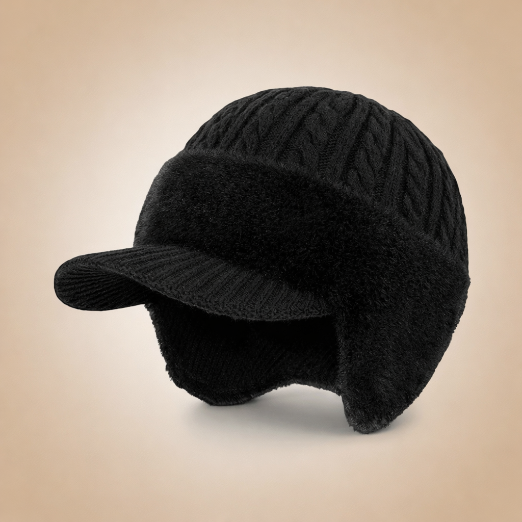 Unisex Winter Ear Flap Knit Cap Insulated Warm Outdoor Hat