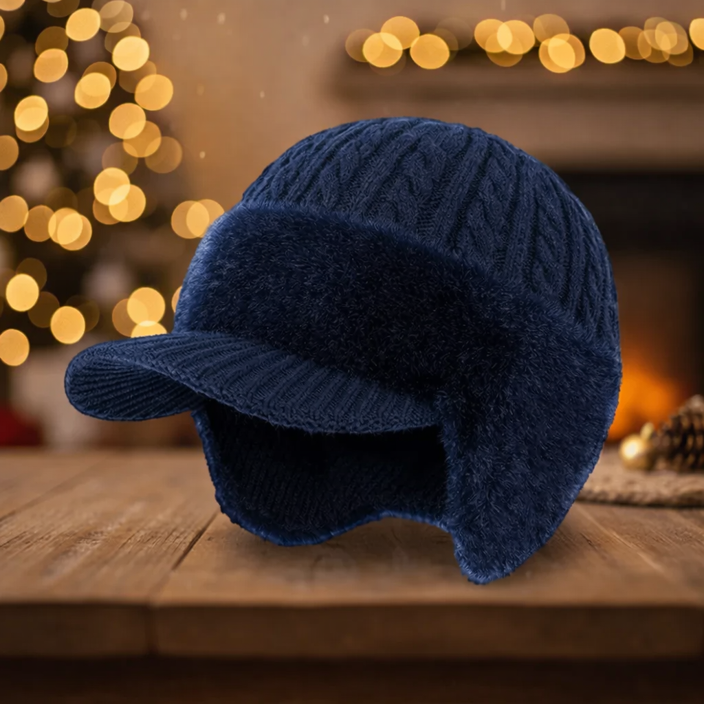 Unisex Winter Ear Flap Knit Cap Insulated Warm Outdoor Hat
