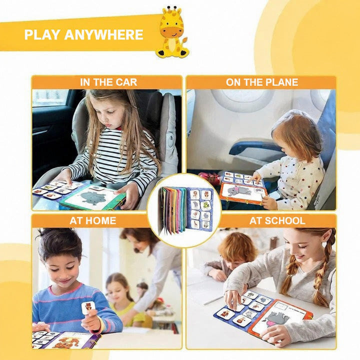 Activity Book Toddlers with Reusable Stickers and Themes