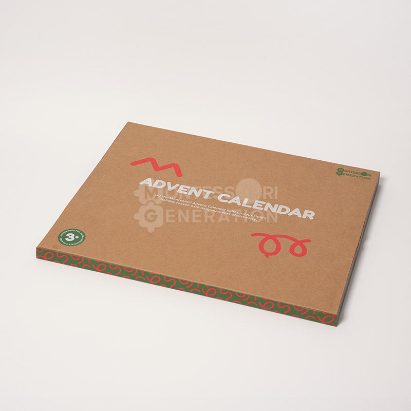 Wooden Advent Calendar with Ornament Countdown Display
