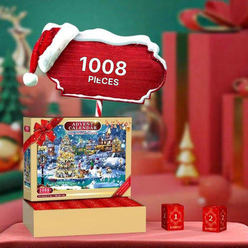 Advent Calendar Puzzle 1008 Pieces with Christmas Village Scene