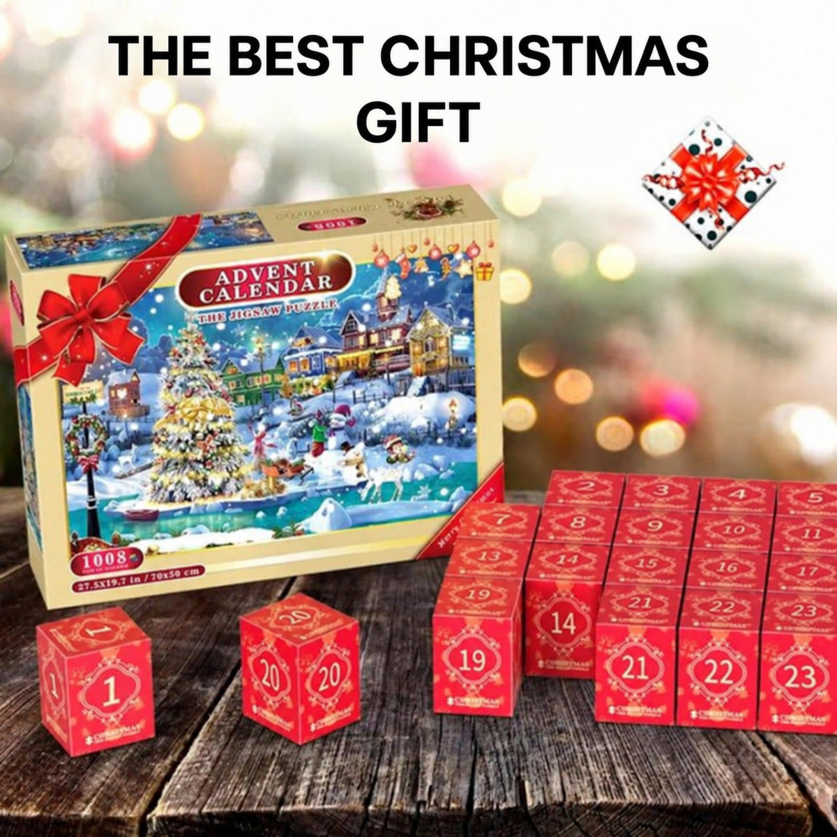 Advent Calendar Puzzle 1008 Pieces with Christmas Village Scene