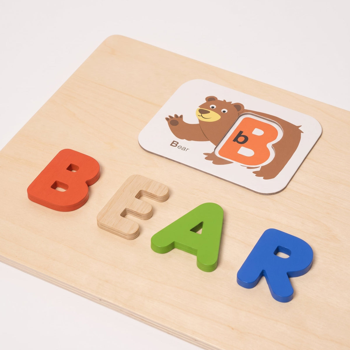 Alphabet Matching Cards with Wooden Letters and Numbers