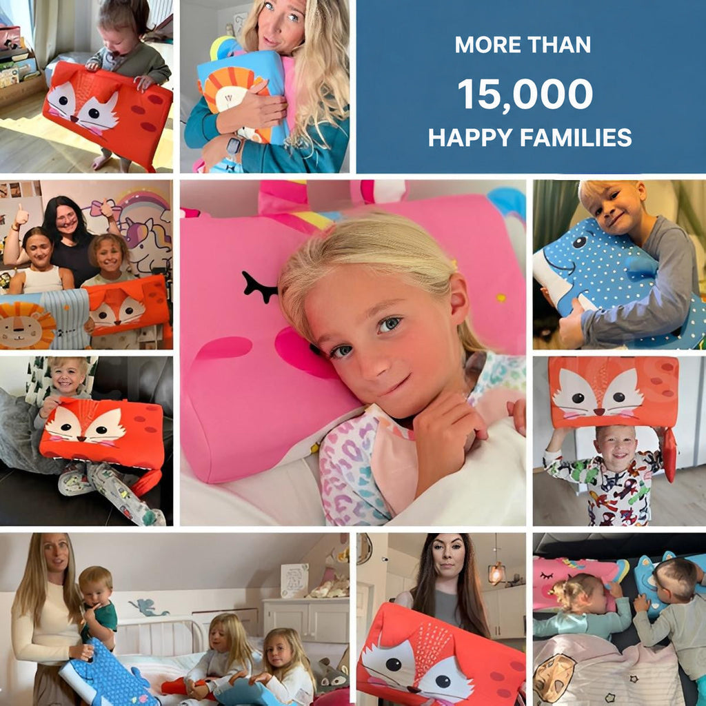 Animal Pillow for Kids with 3D Ears and Tail