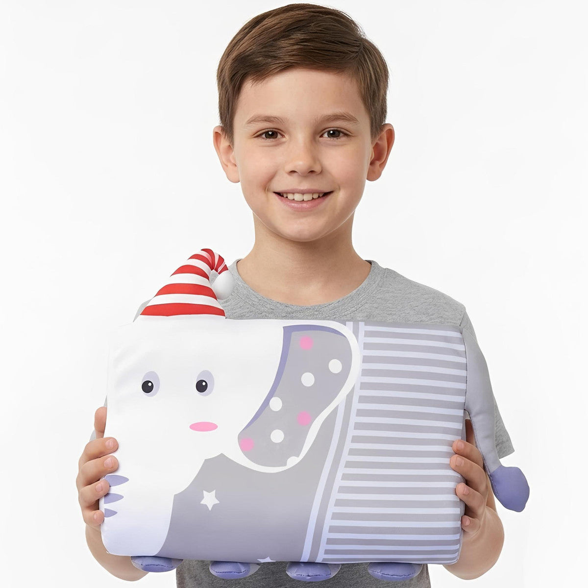 Animal Pillow for Kids with 3D Ears and Tail