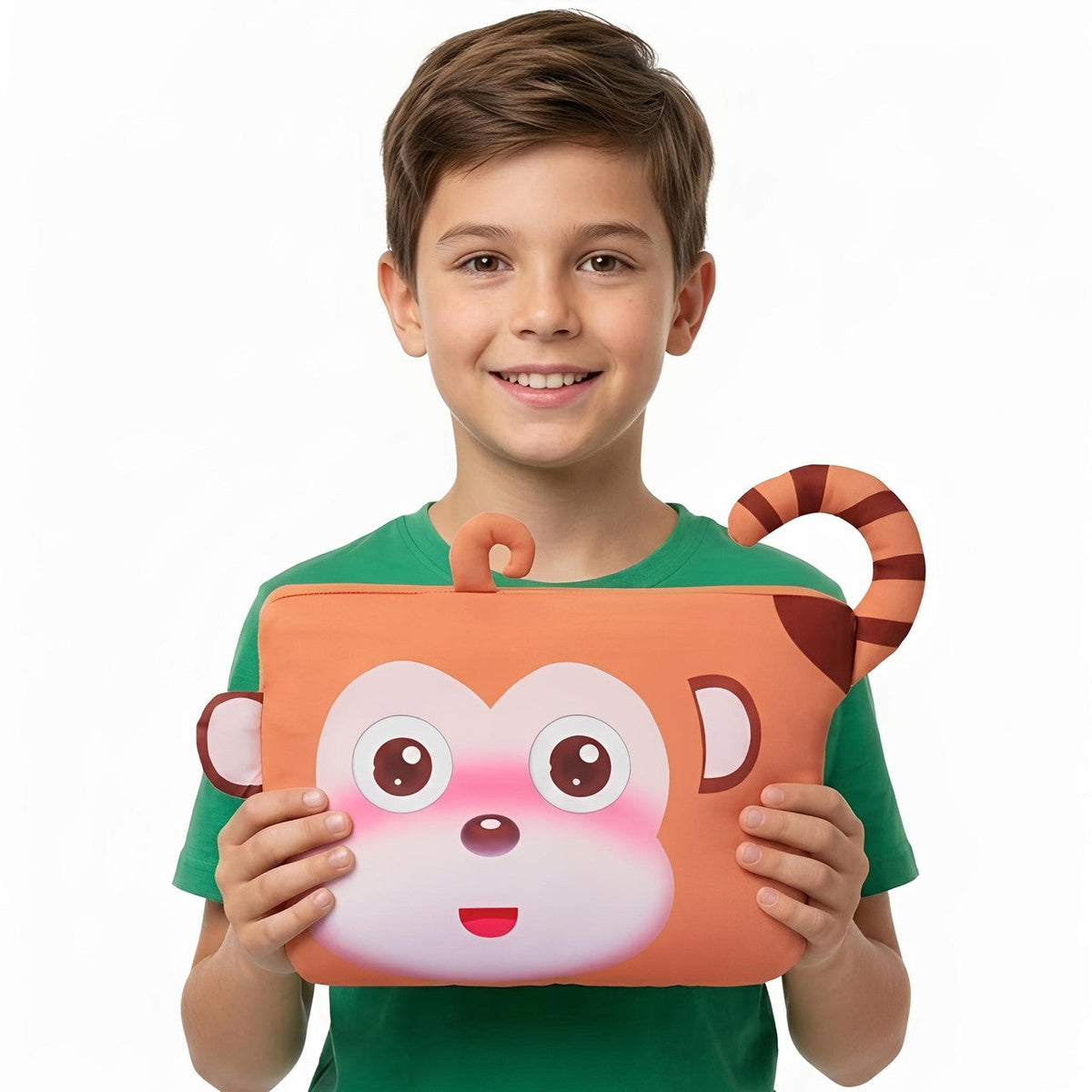 Animal Pillow for Kids with 3D Ears and Tail