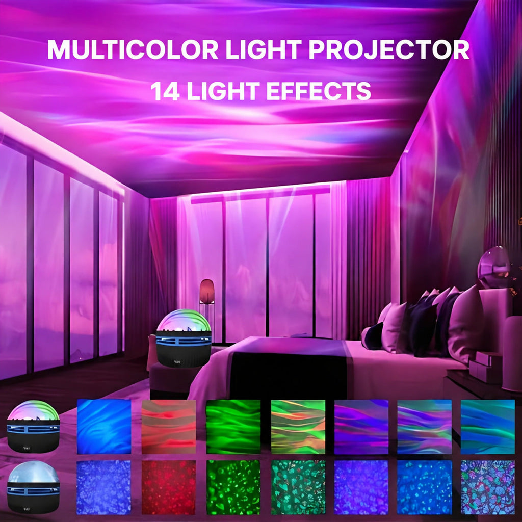 Aurora Projector Light with Ocean Wave Effects and Remote