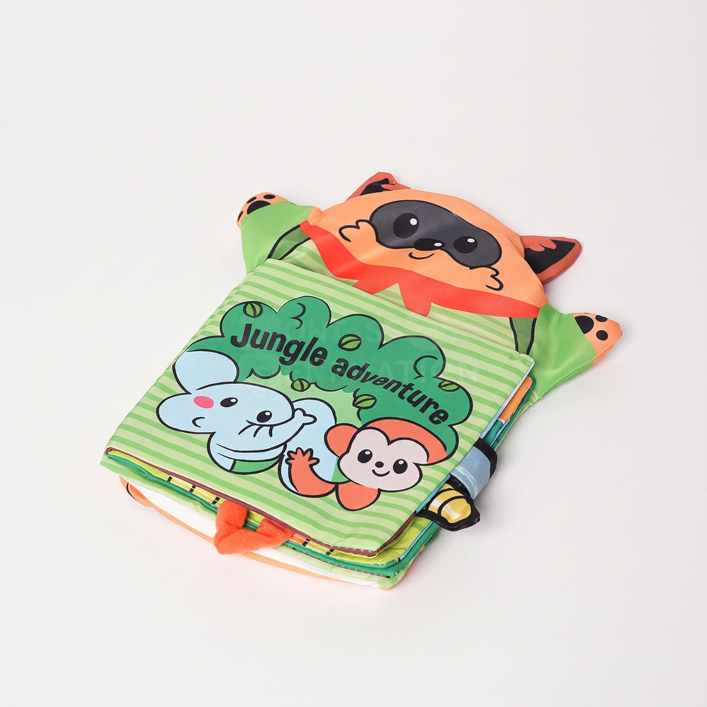 Baby Cloth Book with Jungle Animal Tail Design