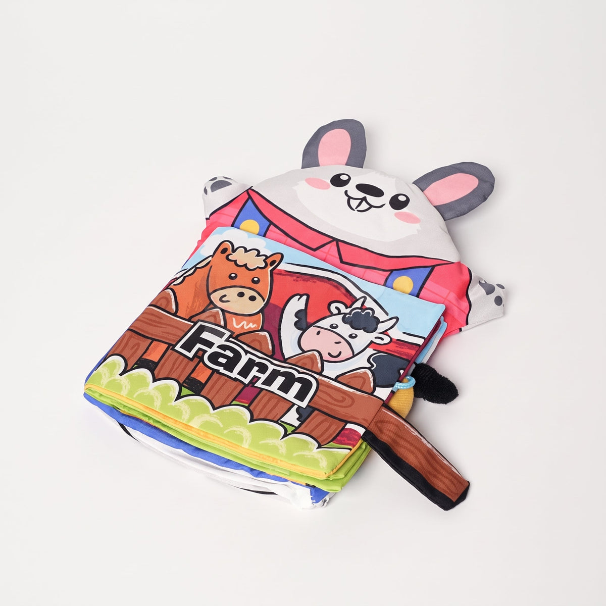 Baby Cloth Book with Jungle Animal Tail Design