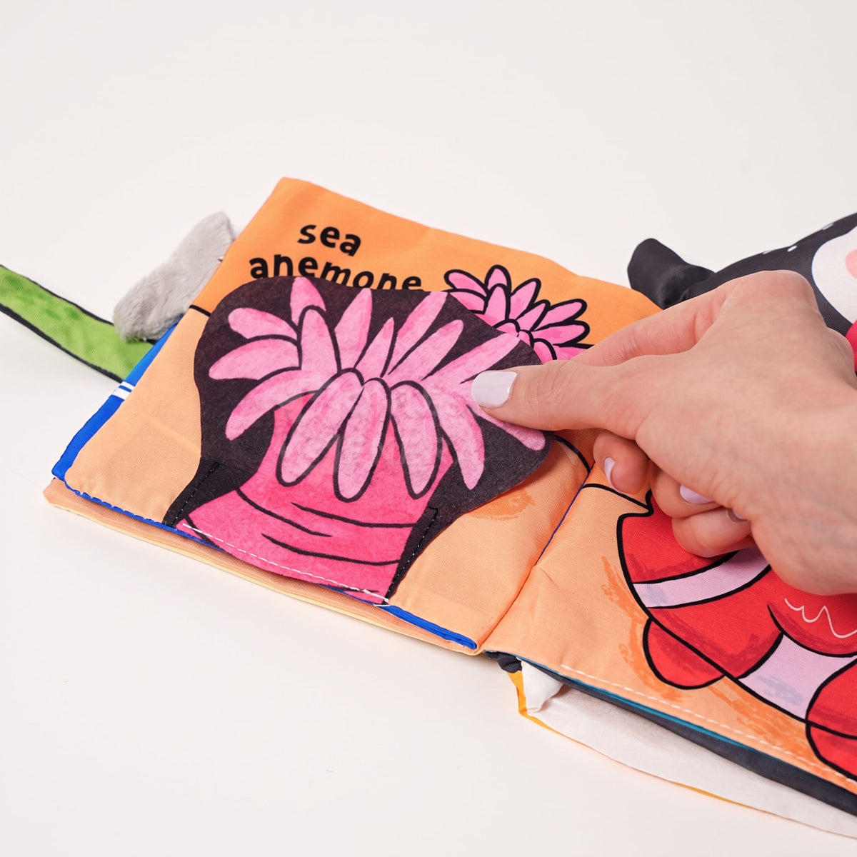 Baby Cloth Book with Jungle Animal Tail Design