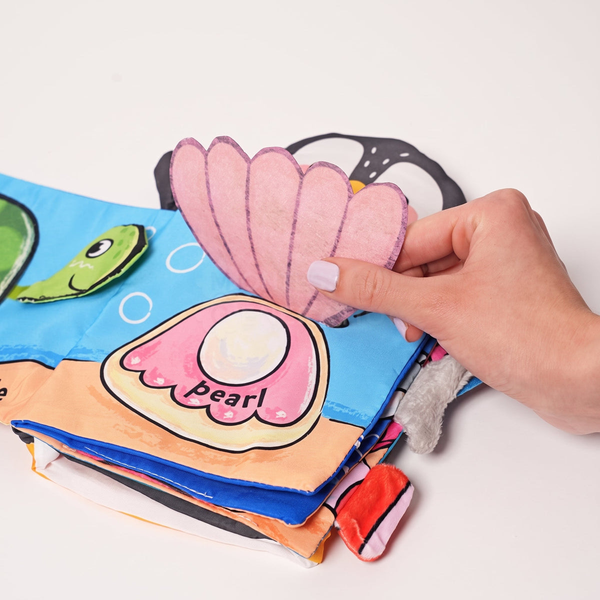 Baby Cloth Book with Jungle Animal Tail Design